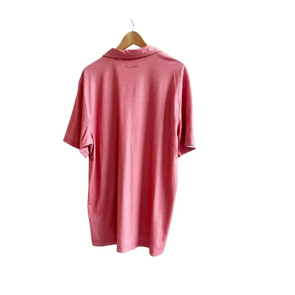 Travis Mathews Men’s Choma Polo Size XL Red Striped Design Logo Golf Sporty - Picture 3 of 8